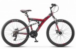 Велосипед 26' двухподвес STELS FOCUS MD диск, черный/красный 21 ск., 18' V010
